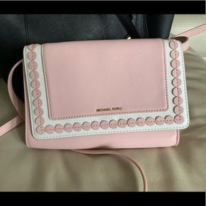 Pink cross body clutch- Michael Kors